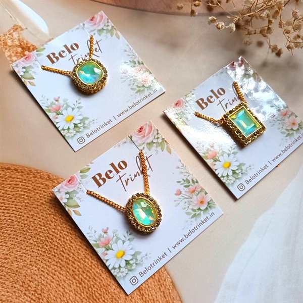 Dainty Aurora Borealis Crystal Gold Plated Pendant 