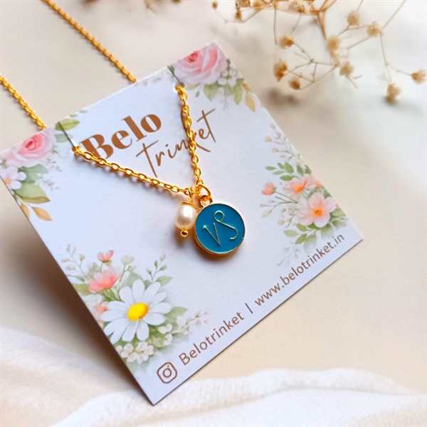 Dainty Capricorn  zodiac charm golden pendant chain 