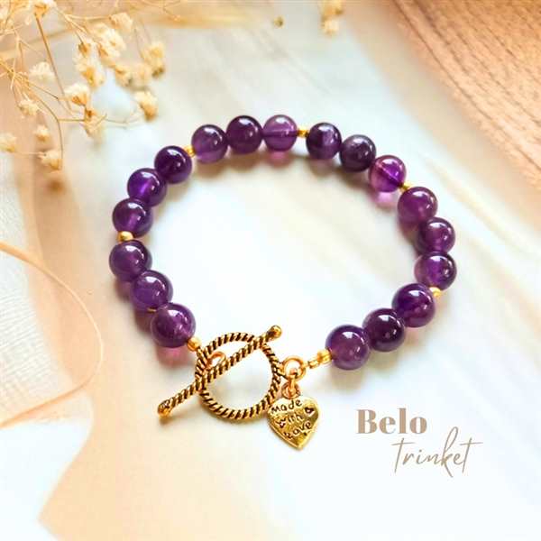 Dainty amethyst crystal gemstone Bracelet