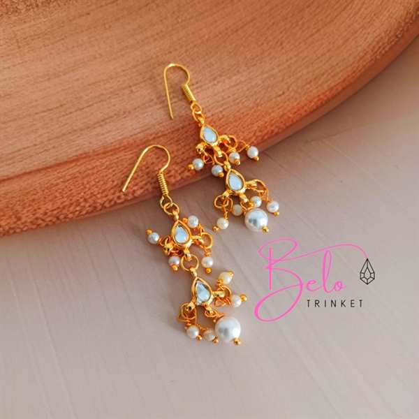 Dainty pearl danglers earrings