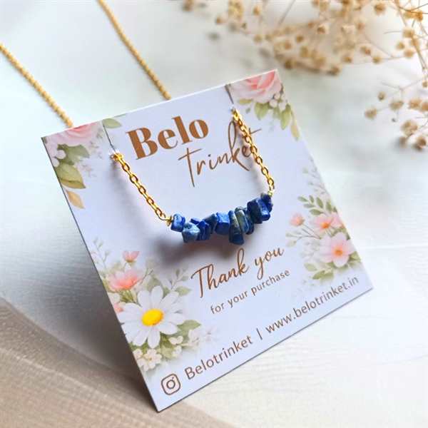 Lapis Dainty Crystal Necklace